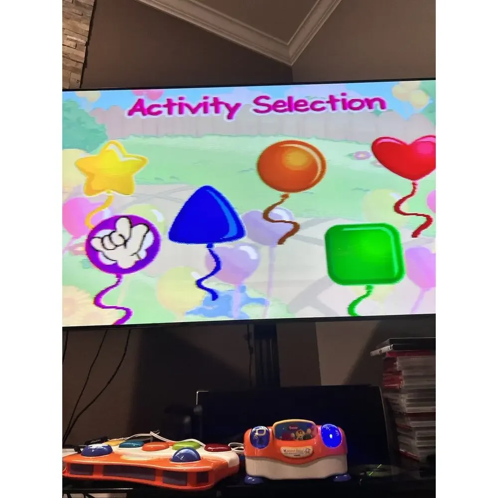 VTech V.Smile Baby Development System Barney & Learn Discover 2 Cartridges WORKS